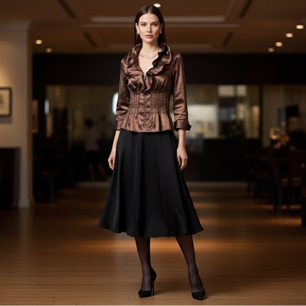 **2 FOR $20** Elegant Taffeta Blouse